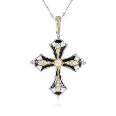 Zilveren halsketting met een zirkoon (Dallas Prince Designs)