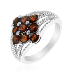 Zilveren ring met Mozambique granaten