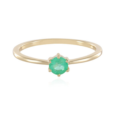 Gouden ring met een Colombiaanse smaragd
