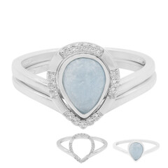 Zilveren ring met een jade