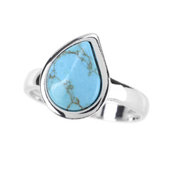 Zilveren ring met een turkoois