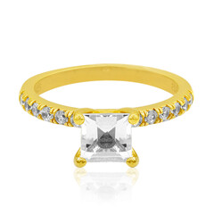 Zilveren ring met een witte topaas