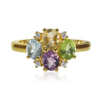Zilveren ring met een amethist
