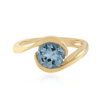 Zilveren ring met een hemel-blauwe topaas