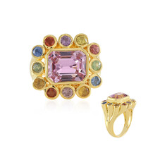 Zilveren ring met een kunziet (Adela Silber)