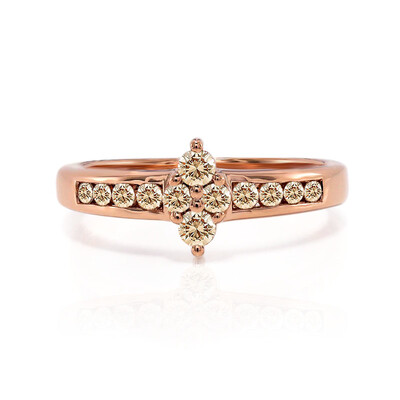 Gouden ring met SI1 Argyle Rose De France Diamanten (Annette)