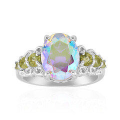 Zilveren ring met een maanlicht kwarts