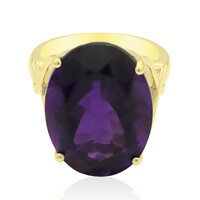 Gouden ring met een Zambia-amethist