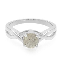 Zilveren ring met een spectroliet