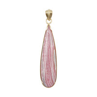 Zilveren hanger met een rhodochrosiet (Bali Barong)