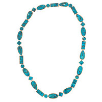 Halsketting met Blauwe Koper Turkooisen (Dallas Prince Designs)