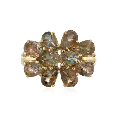 Gouden ring met Oregon zonnestenen