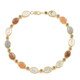 Zilveren armband met witte maanstenen (KM by Juwelo)