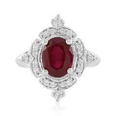 Zilveren ring met een Madagaskar Robijn