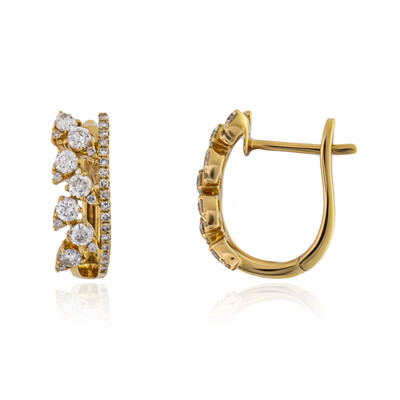 Gouden oorbellen met I1 (H) Diamanten (de Melo)