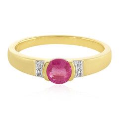 Zilveren ring met een Madagaskar Roze Saffier