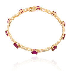 Gouden armband met robijnen