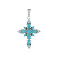 Zilveren hanger met Sleeping Beauty Turkooisen