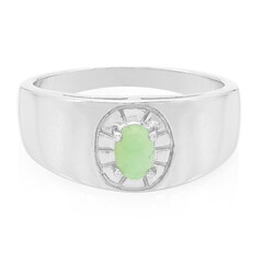 Zilveren herenring met een keizerlijk chrysopraas