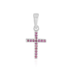 Zilveren hanger met rhodolieten