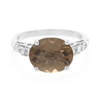 Zilveren ring met een rookkwarts