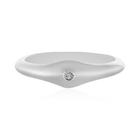 Zilveren ring met een I4 (J) Diamant