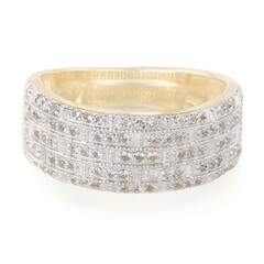 Zilveren ring met witte topaasstenen