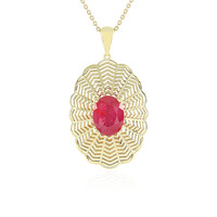 Gouden halsketting met een Madagaskar Robijn (Ornaments by de Melo)