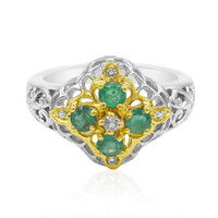 Zilveren ring met Braziliaanse smaragden