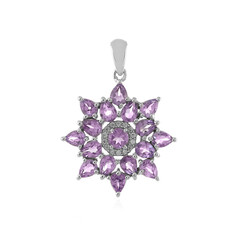 Zilveren hanger met lavendel amethisten