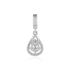 Zilveren hanger met witte saffieren