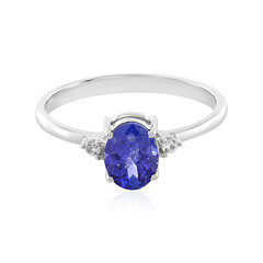 Zilveren ring met een tanzaniet