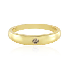 Zilveren ring met een I3 Champagne Diamant