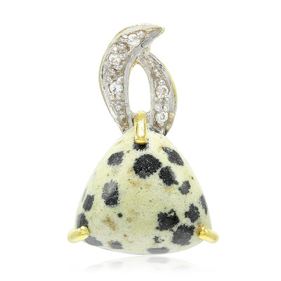 Zilveren hanger met een Dalmatiër Jaspis