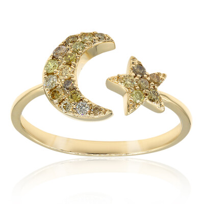 Gouden ring met SI2 Fancy Diamanten (CIRARI)
