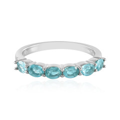Zilveren ring met Blauwe apatieten