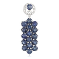 Zilveren hanger met blauwe saffieren