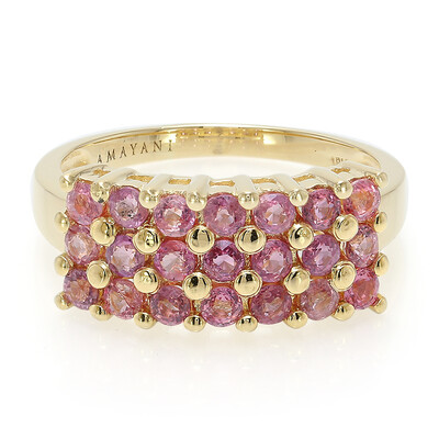 Gouden ring met Onverhitte Padparadscha Saffieren (AMAYANI)