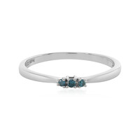 Zilveren ring met een I3 Champagne Diamant