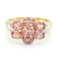 Gouden ring met Onverhitte Padparadscha Saffieren (AMAYANI)