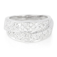 Zilveren ring met zirkonen