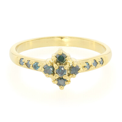 Zilveren ring met Fancy diamanten