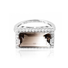 Zilveren ring met een meerkleurige-kwarts