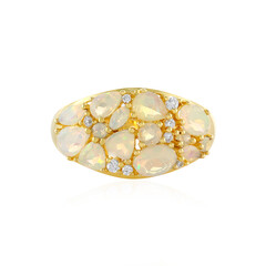 Zilveren ring met Welo-opalen