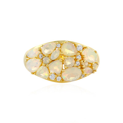 Zilveren ring met Welo-opalen
