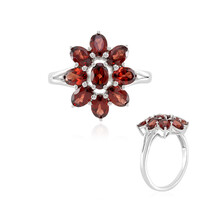 Zilveren ring met Mozambique granaten