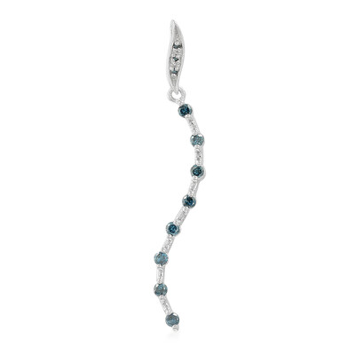 Zilveren hanger met Fancy diamanten