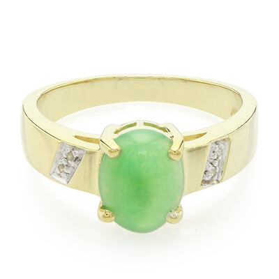 Zilveren ring met een keizerlijk chrysopraas