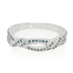 Zilveren ring met Fancy diamanten