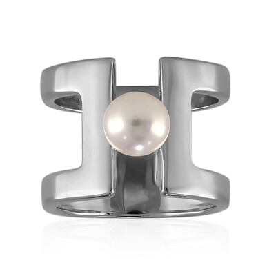 Zilveren ring met een zoetwater kweekparel (TPC)